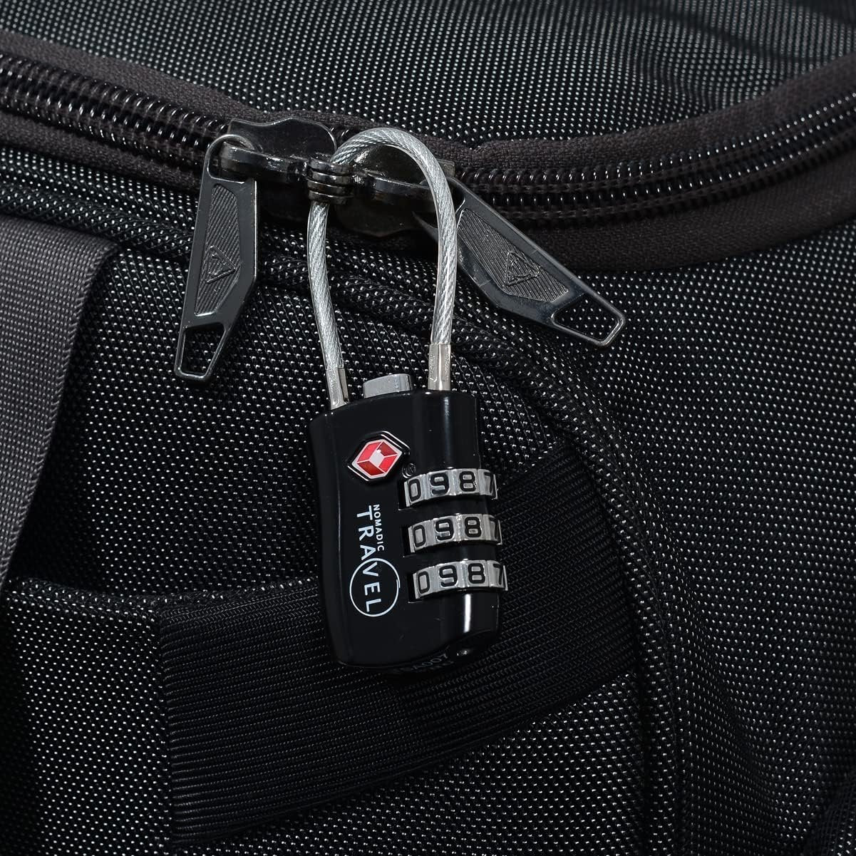 TSA Approved Combination Code Luggage Travel Lock (3 Pack) - Ideal for Luggage Suitcase, Backpacks, School lockers, Gym lockers and More