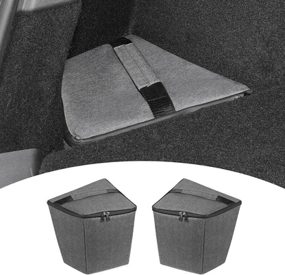 Canvcle Rear Trunk Organizer for Tesla Model Y 2020-2024 Accessories, Rear Trunk Storage Bins Side Storage Box Rear Trunk Tray with Lids Model Y 5 Seater Interior Accessories 2PCS (Not for Juniper)