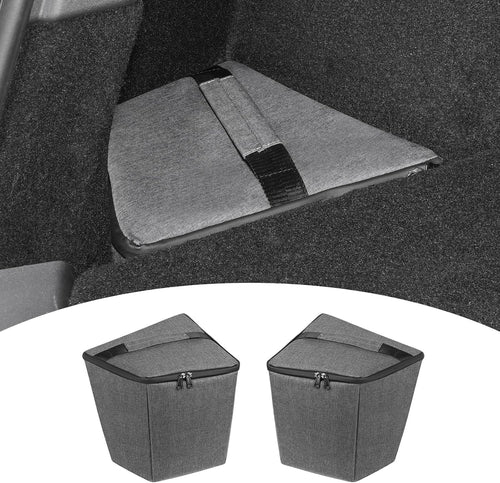 Canvcle Rear Trunk Organizer for Tesla Model Y 2020-2024 Accessories, Rear Trunk Storage Bins Side Storage Box Rear Trunk Tray with Lids Model Y 5 Seater Interior Accessories 2PCS (Not for Juniper)