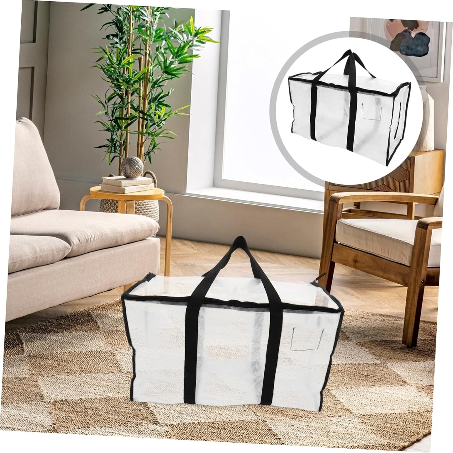 Alipis Travel Packing Bag Storage and Organization for Closet under Bed Camping Dorm Large Handle