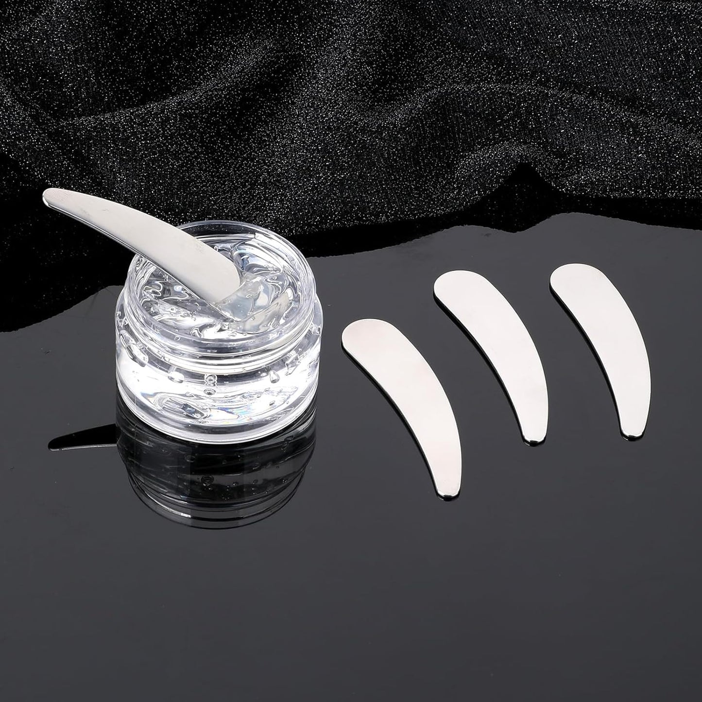 Molain 4Pcs Mini Metal Cosmetic Spatulas, Skincare SpatulaMixing and Sampling Makeup Beauty Tools for Skin Care Creams, Eye Cream, Essences Beauty Accessories(4PCS)
