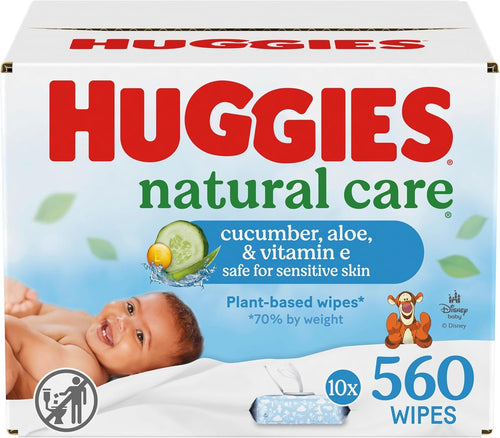HUGGIES Refreshing Clean Scented Baby Wipes, Hypoallergenic, 10 Flip-top Packs, 56 Ct Each (560 Total Wipes)
