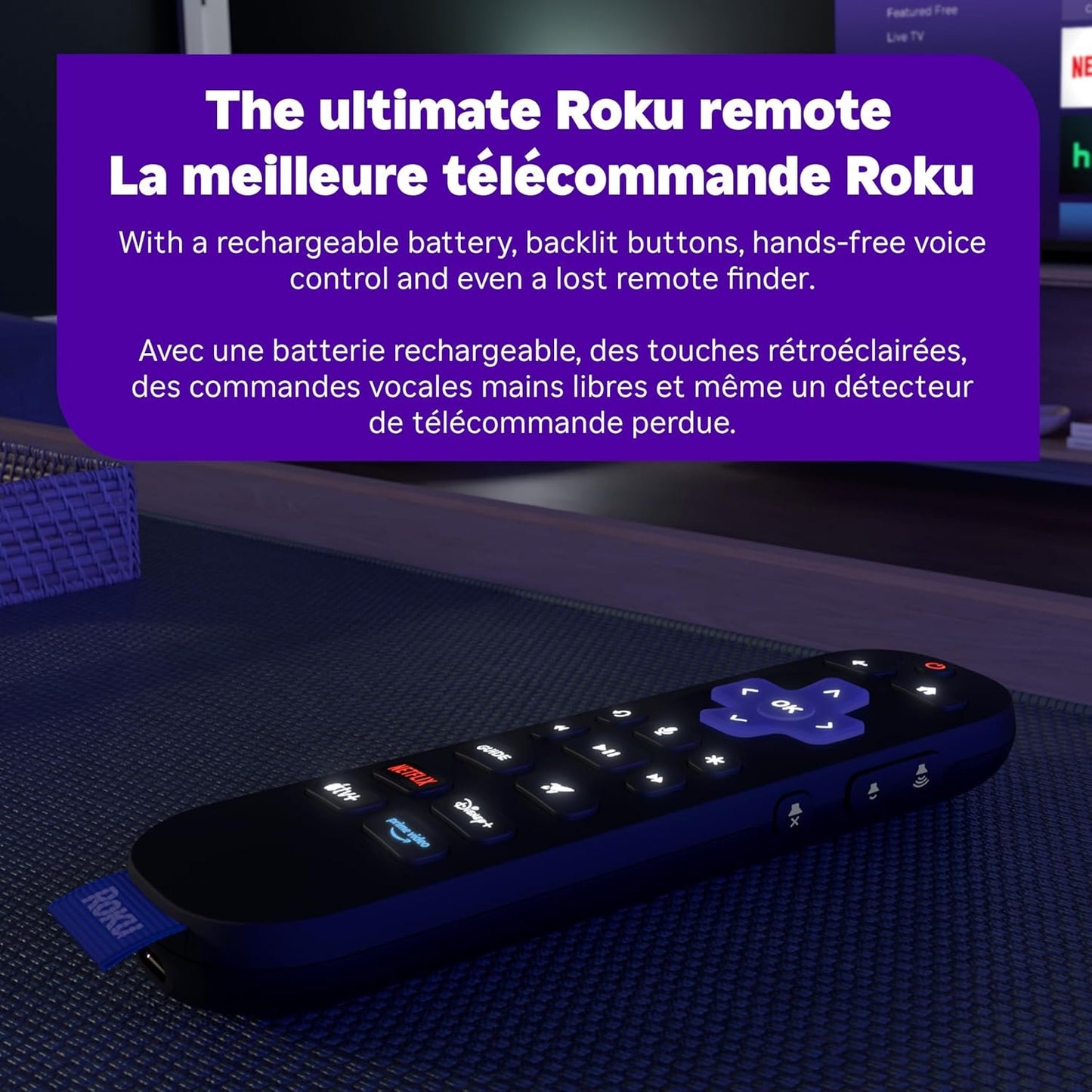 Roku Ultra 2024 | The Ultimate Streaming Player - 4K Streaming Device with HDR10+, Dolby Vision & Atmos - Bluetooth & Wi-Fi 6 - Rechargeable Voice Remote Pro with Backlit Buttons - Free & Live TV