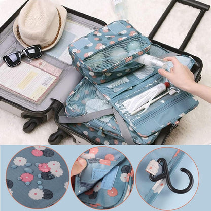 Kettion Hanging Travel Toiletry Bag, Foldable Hygiene Bag, Waterproof Wash Bag with Hanging Hook, Toiletries Bag, Skincare Bag, Cosmetic Bag, Portable Storage Bag for Bathroom Shower Makeup Organizer