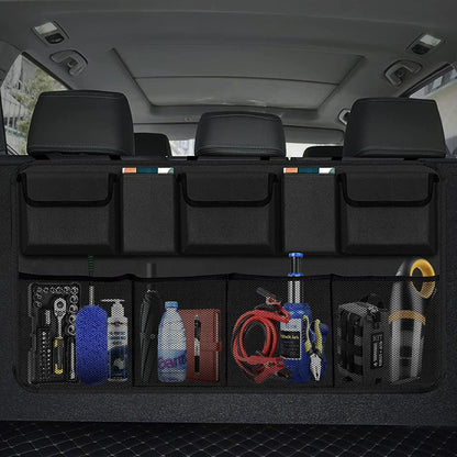 Car Trunk Organizer, Backseat Hanging Organizer with 9 Large Storage Bag -Trunk Organizer for SUV,Truck,Van-Free Your Trunk Space (9bag)