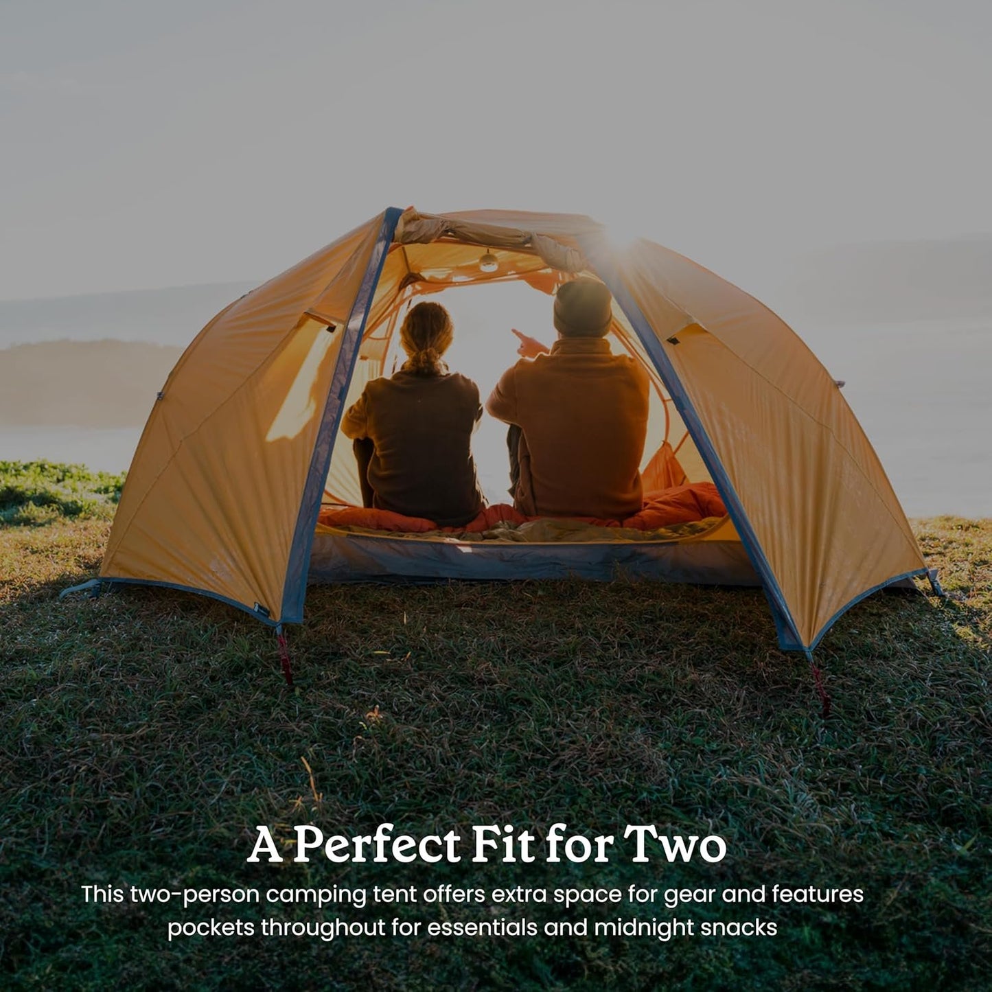 Zorali Highland 2-Person Waterproof Tent - Easy Setup Camping & Hiking Tent - Lightweight, Dual Doors, Ideal for Backpacking & Car Camping, 3-Season Outdoor Adventures & Camping Essential