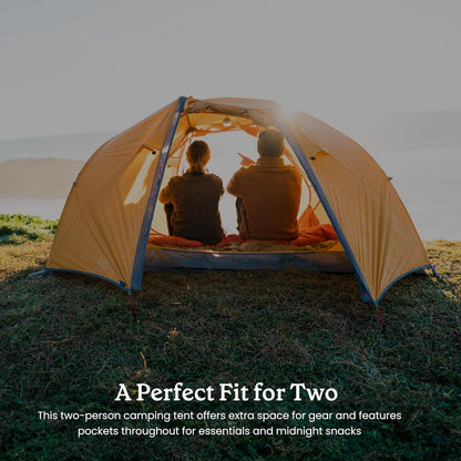 Zorali Highland 2-Person Waterproof Tent - Easy Setup Camping & Hiking Tent - Lightweight, Dual Doors, Ideal for Backpacking & Car Camping, 3-Season Outdoor Adventures & Camping Essential
