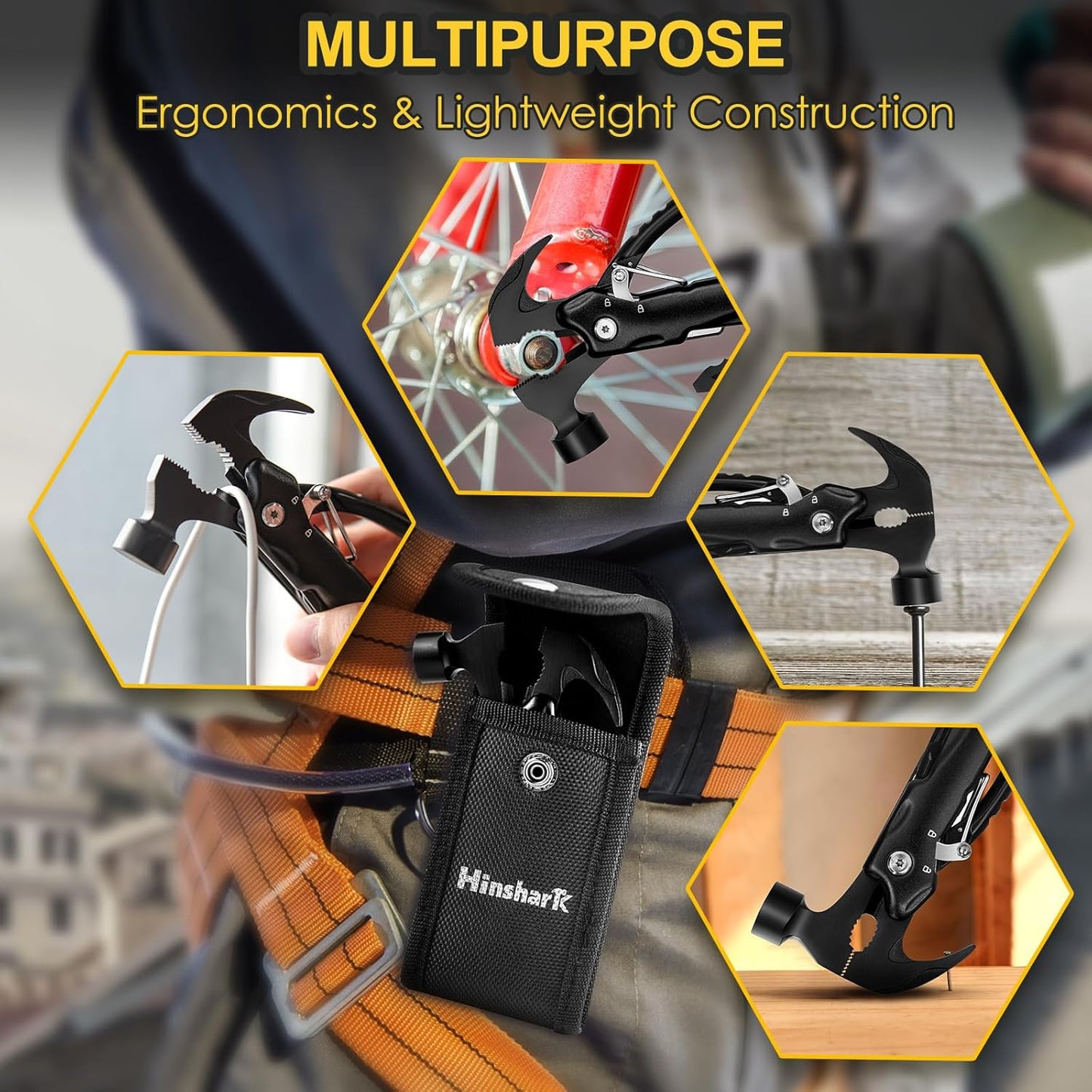 Fathers Day Dad Gifts from Daughter Son Wife, 12 in 1 Hammer Multitool, Fathers Day Cool Gifts for Dad, Anniversary Birthday Mens Gifts for Men Dad Husband Grandpa, Best Dad Ever Gifts, Cool Gadgets