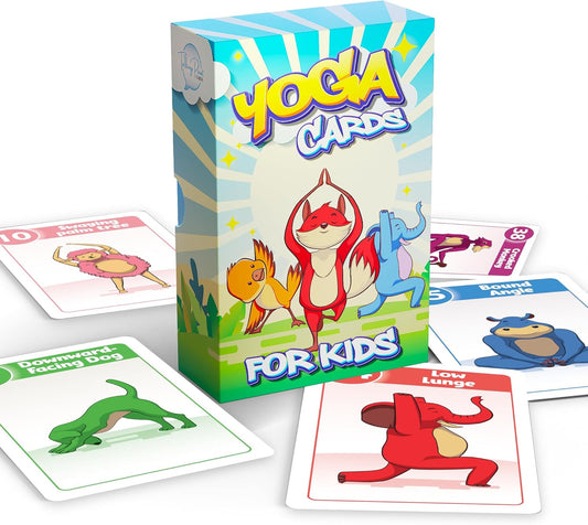 Yoga Pose and Breathing Exercise Cards for Kids - Promote Mindfulness, Meditation, and Self Care for Children - Fun Preschool Game with Easy to Read Steps - Teach Kids Mindfulness Tools Through Yoga