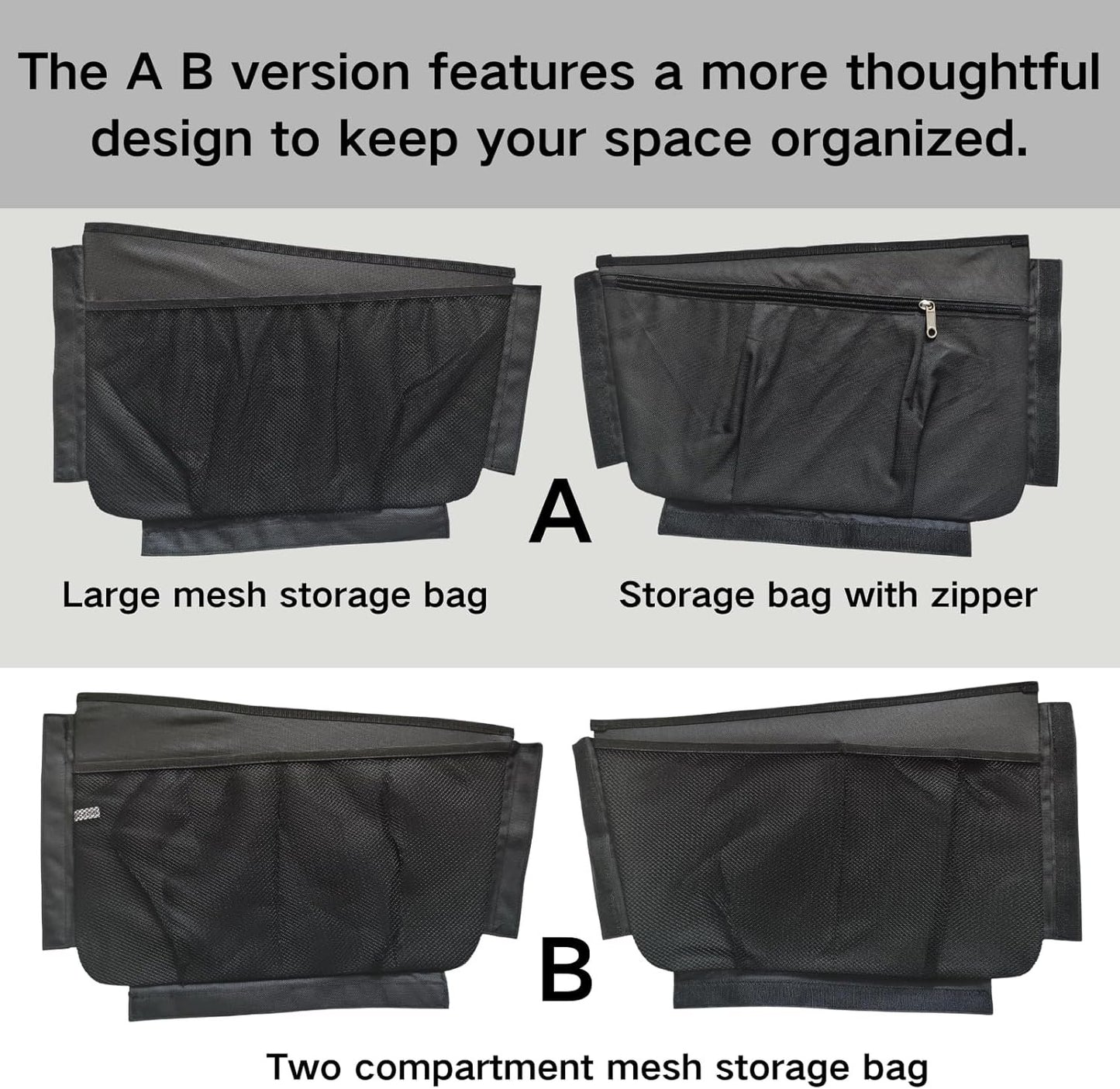 Potaosey Model Y Trunk Storage Bins Rear Tesla Model 3 Trunk Organizer Black Rear Trunk Box Organizer Storage with Mesh Pocket Car Organizer For Car Accessories.