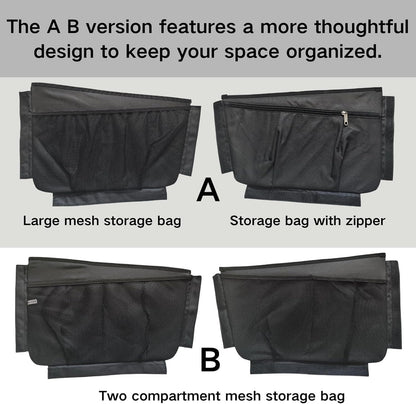 Potaosey Model Y Trunk Storage Bins Rear Tesla Model 3 Trunk Organizer Black Rear Trunk Box Organizer Storage with Mesh Pocket Car Organizer For Car Accessories.