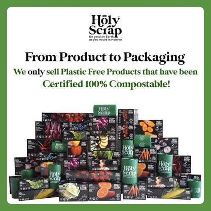 Holy Scrap! Compostable Trash Bags Small - Pack of 200 - Kitchen Compost Bags 2.6 Gallon Trash Bags - Compost Biodegradable Bags 1-3 Gallon Countertop Garbage Bin - Bathroom Bio Mini Trash Can Liners