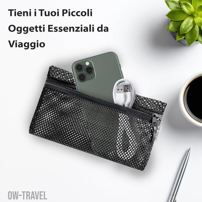 OW-Travel Travel Organizer Suitcase Set, Suitcase Organizer, Storage Bags for Suitcases. Packing Cubes Set Organizer Suitcase, 2) Black, Double Zipper Packaging Bags, Internal Stitching Finished
