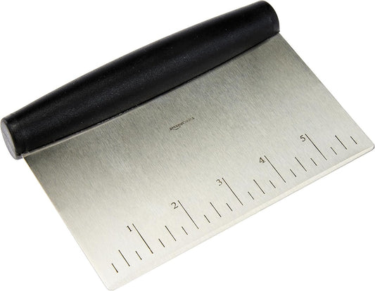 Amazon Basics Multi-Purpose Stainless Steel Bench Scraper and Chopper