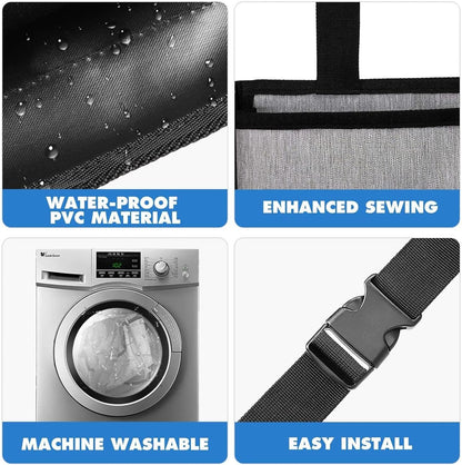 Large Capacity Car Trunk Suspension Organization Storage Bag - Waterproof, Detachable & Foldable - Suitable for SUVs and Jeeps - 7 Pockets - Gray & Black - Durable Oxford Cloth (Grey)