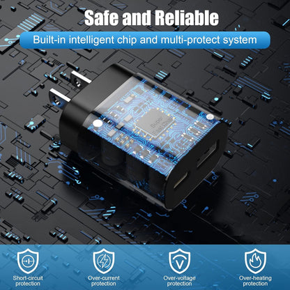 Upgraded Samsung Charger Block 25W, 2Port Super Fast Charger,USB C Charging Block Plug PD Power Adapter Type C Charging Box Brick Cube with Galaxy S25/S24/S23/S22/S21/S20/Z Fold 3/4/5/iPhone