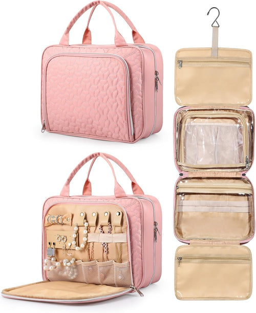 Lhelca Hanging Travel Toiletry Bag,Waterproof Makeup Cosmetic Bag Travel Organizer Wash Bag Travel Accessories Essentials Must Have