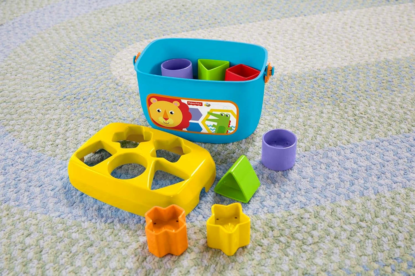 Fisher-Price Stacking Toy Baby’s First Blocks Set of 10 Shapes for Sorting Play for Infants Ages 6+ Months