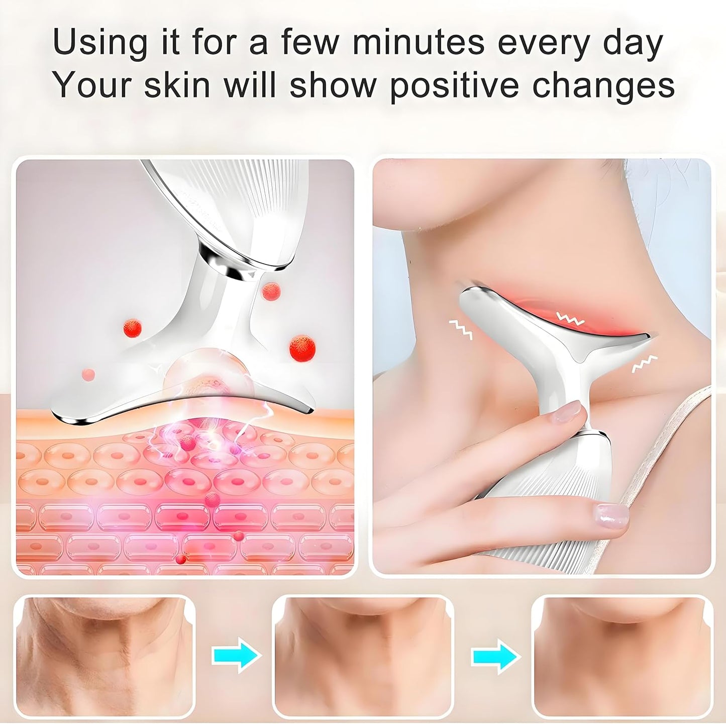 Neck Face Sculptor Beauty Device Facial Massager BeautyTools Skin Care 3 Color Led Red Therapy Lights for Face Chin Lifting Sculpting Tool at Home