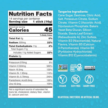 Liquid I.V.® Hydration Multiplier® +Immune Support - Tangerine - Hydration Powder Packets | Electrolyte Powder Drink Mix | Convenient Single-Serving Sticks | Non-GMO |12 Pack (168 Servings)