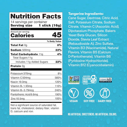 Liquid I.V. Hydration Multiplier + Immune Support, Easy Open Packets, (Natural Tangerine Flavor, 14 Count)