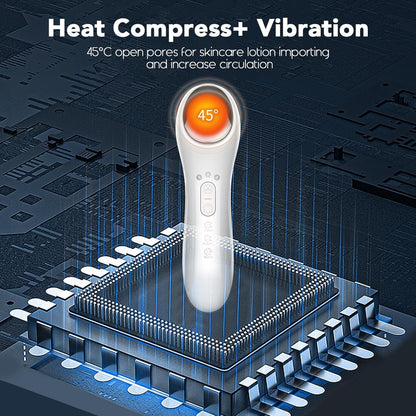 DOCOCO Facial Massager, Rechargeable Face Lift Device, Home Skin Care Tools with Microcurrent, Vibration, Hot Compress, Clean Pores, Moisturize and Firm Skin, Reduce Wrinkle, Fine Lines