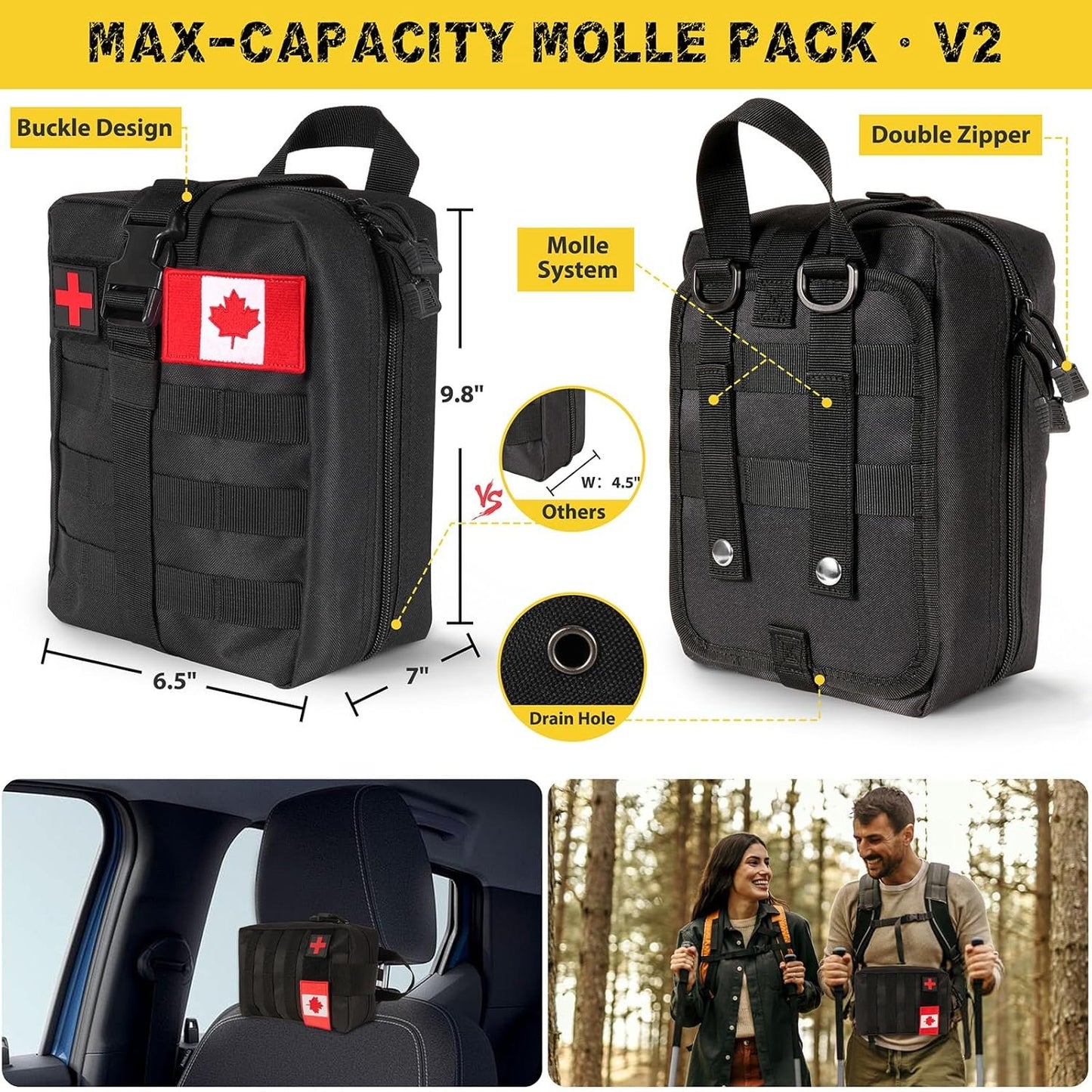 13-in-1 Survival Kits, Gifts for Men Dad Husband Him - Survival Gear and Equipment, Stocking Stuffers for Men Christmas Birthday Gifts, Cool Gadgets Gift for Outdoor, Gardening, Camping