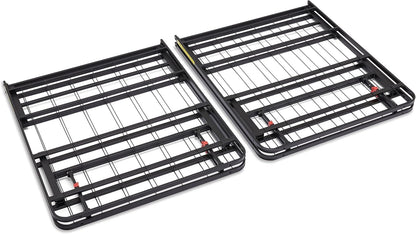 Amazon Basics Bed Frame with Storage, Foldable Metal Platform, Sturdy Steel, No Box Spring Needed, 35.56 cm High, Tool-Free Setup, Full Size, Black