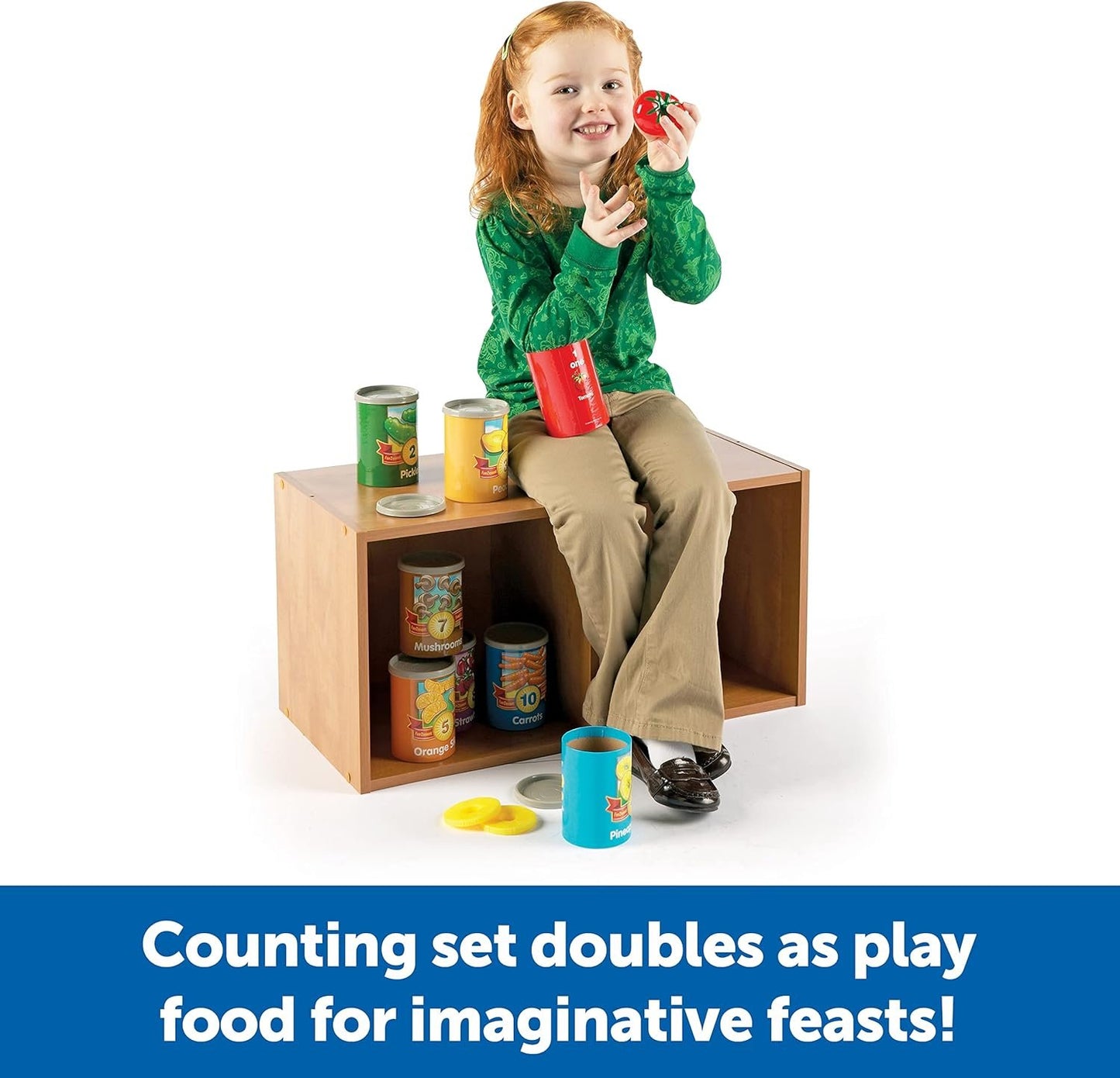 Learning Resources One To Ten Counting Cans Toy Set, Fine Motor Skills, 65 Pieces, Ages 3+, Multicolored (LER6800)