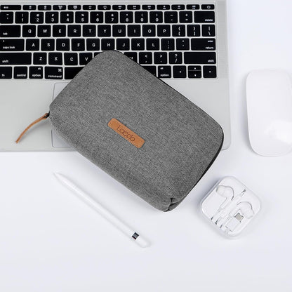 Lacdo Electronic Organizer Travel Cable Organizer Bag Pouch Case Tech Electronic Accessories Case Portable Charger Case for Cable, Cords, MacBook Laptop Charger, Mouse, Power Adapter, Power Bank, Gray