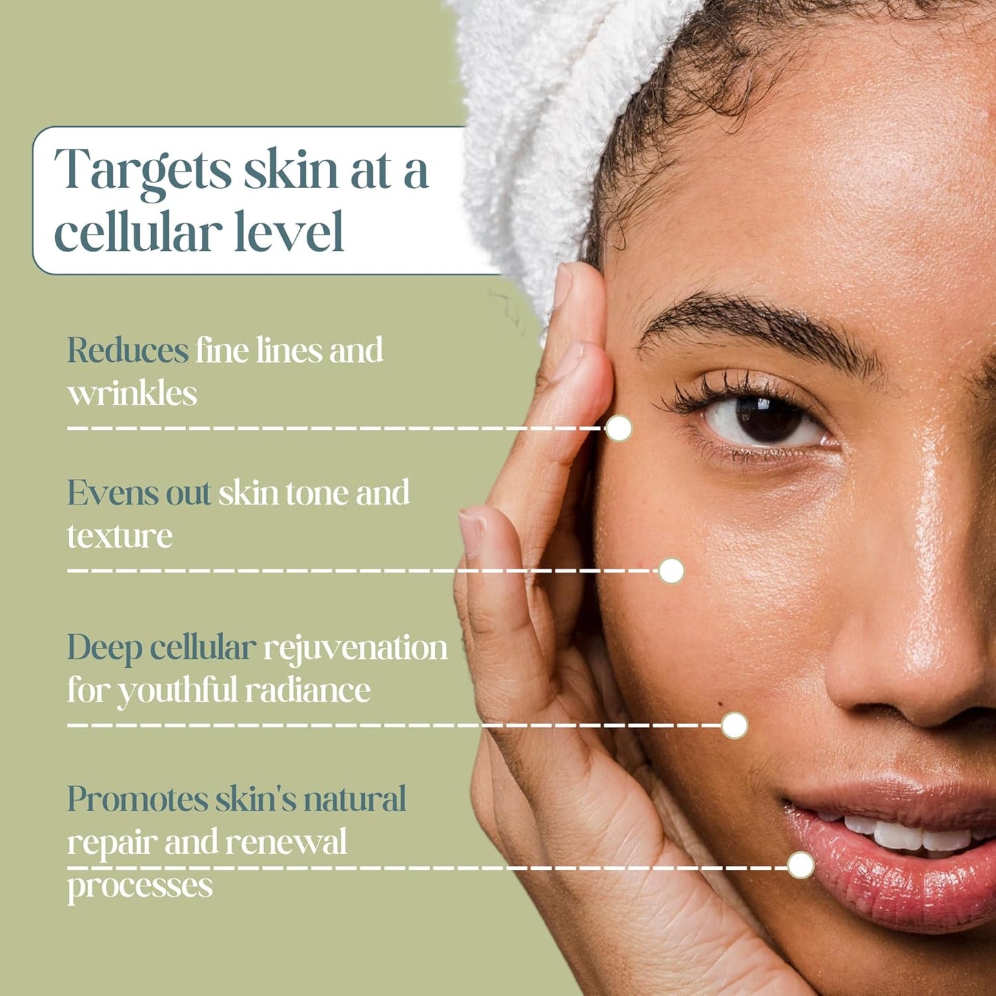 Advanced Anti-Aging Serum with Stem Cell Growth Factors – Hydrating Skin Renewal Formula for Wrinkles, Fine Lines, Acne, Skin Tone – Revitalizing and Rejuvenating Serum for Youthful Radiance