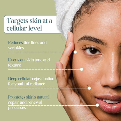 Advanced Anti-Aging Serum with Stem Cell Growth Factors – Hydrating Skin Renewal Formula for Wrinkles, Fine Lines, Acne, Skin Tone – Revitalizing and Rejuvenating Serum for Youthful Radiance