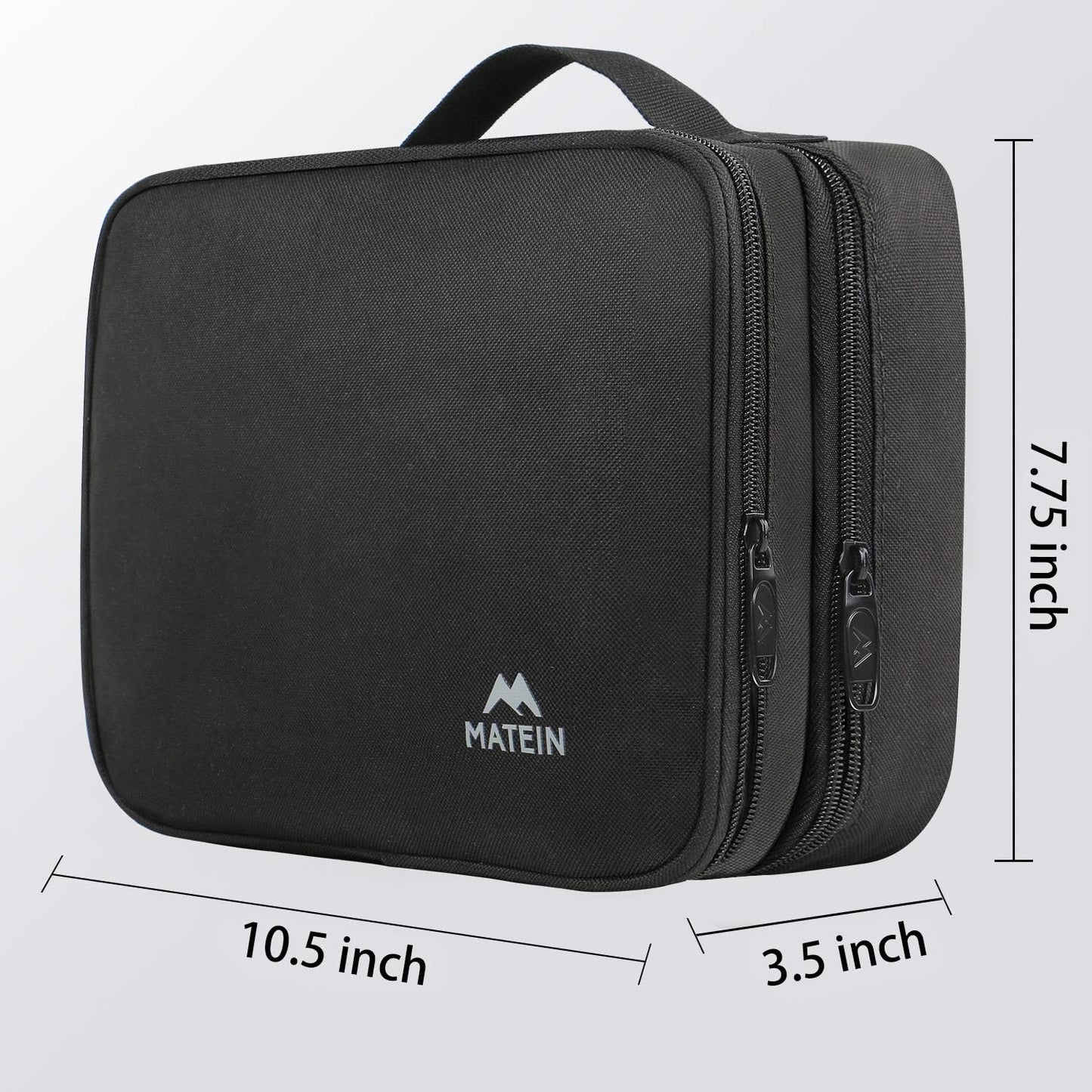 MATEIN Travel Cable Organizer, Waterproof Cable Bag for Travel Accessories, Multifunctional Charger Cable Organizer, Data Cable, Mouse, USB Stick, Mini Tablet, Black