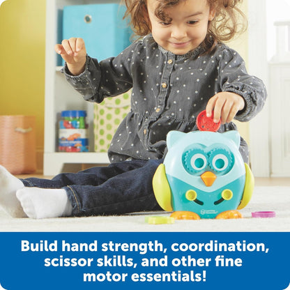 Learning Resources Hoot The Fine Motor Owl - 6 Pieces, Ages 18+ Months Toddler Learning Toys, Fine Motor and Sensory Toys for Toddlers, Educational Toys for Toddlers