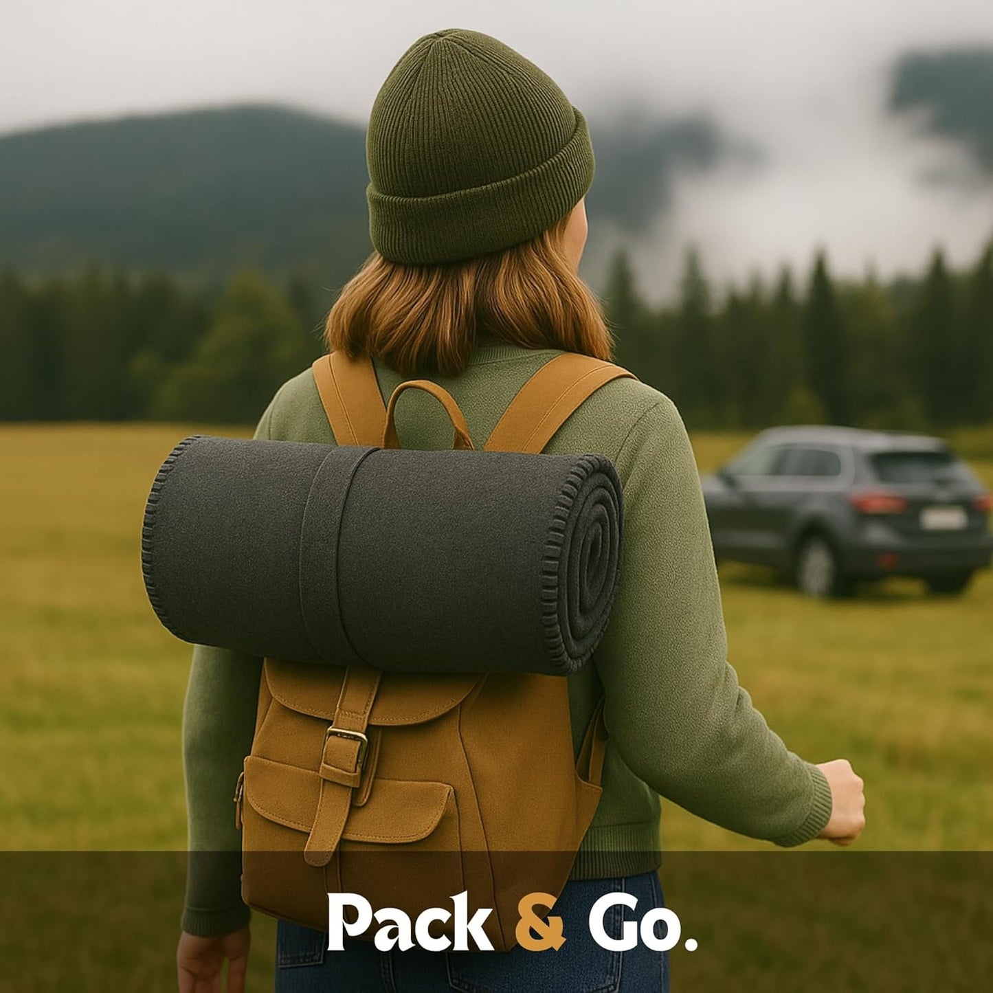 Jmr Usa Inc. Military Wool Blanket for Camping, Emergency and Everyday Use, Fire Retardant Extra Thick and Warm Outdoor Wool Blanket, 70% Wool, Grey, Size 62X84.