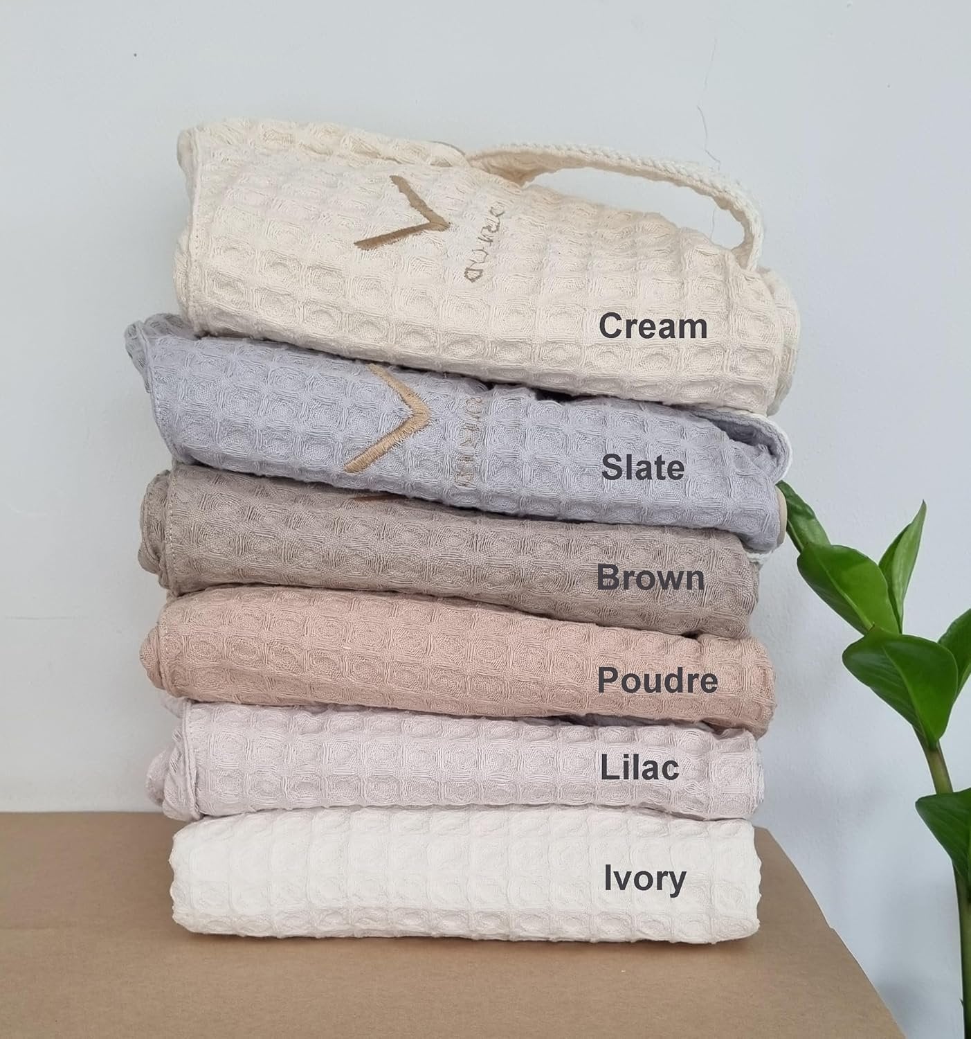 Organic Nursing Pillow with Cover • Premium Quality 100% Cotton Oeko-Tex Standard • Moon Pillow for Breastfeeding and Bottle Feeding • Soft and Breathable • (Ivory waffle)