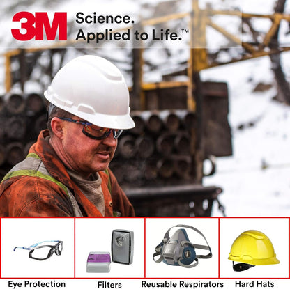 3M Safety Glasses, Virtua CCS, ANSI Z87, Anti-Fog, Gray Lens, Black Frame, Corded Ear Plug Control System, Removable Foam Gasket
