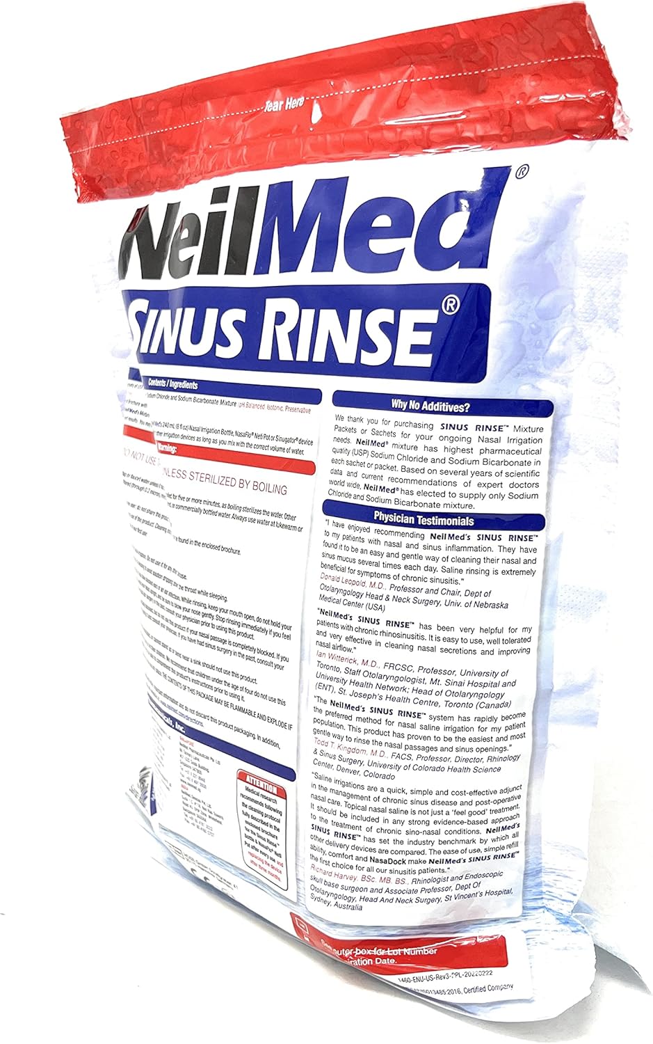 Birsppy NeilMed Sinus Rinse Refill Packets 250 ct