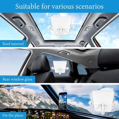 Foldable Starlink Mini Car Mount with Suction Cups，Quick Release Sunroof/Moonroof Mount for Car, RV, Boat, Truck Glass (White)
