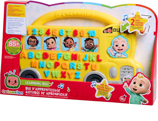 Cocomelon Learning Bus, Over 85 Learning Phrases, Counting, Alphabet, Music, Sounds, Yellow, Kids Toys for Ages 18 Month by Just Play