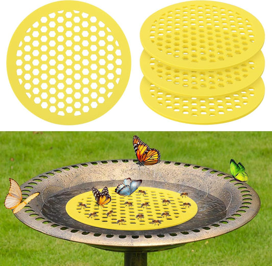 DECOHS 4 Pack Floating Bee Island- 7.87 Inch EVA Foam Floating Bee Watering Station- Butterfly Bee Waterer for Feeding, Bee Bath, Outdoor Garden Decor