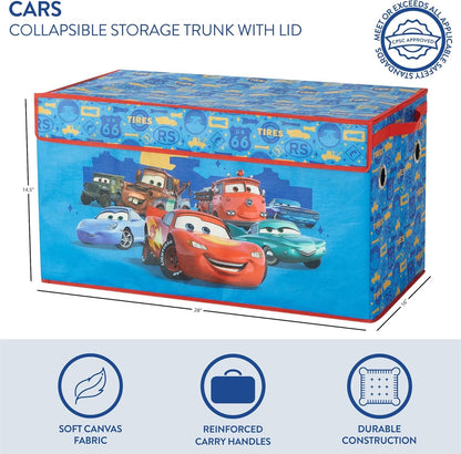 Idea Nuova Disney Pixar Cars Collapsible Storage Trunk, Durable with Soft Lid, 28.5"x14.5"x16"
