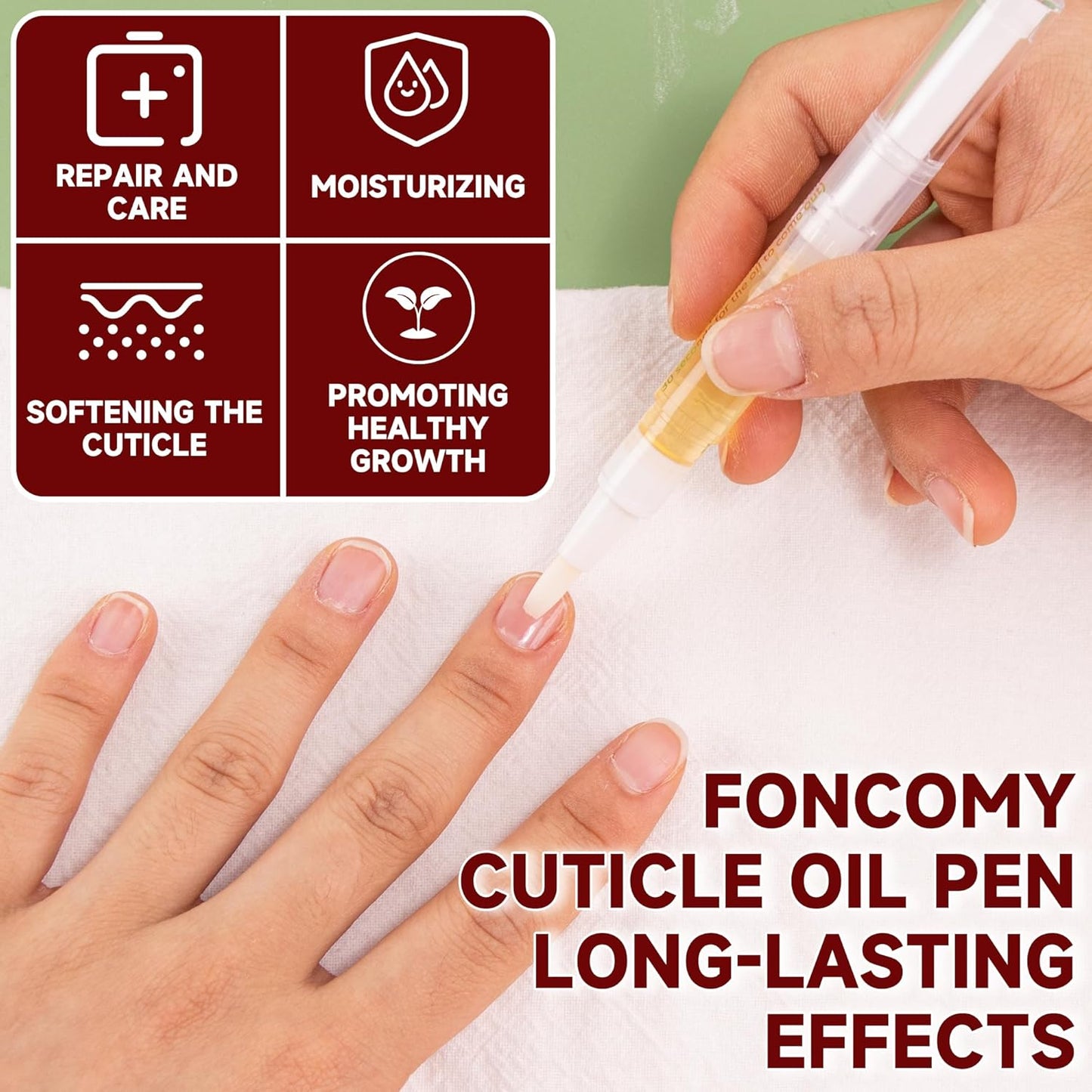 Cuticle Oil Pens - 8 PCS Revitalizing Oil Pen with Soft Brush for Nail Care, Cuticle Softener to Prevent Dry and Cracked Nails with Nail File, Mixed Scents
