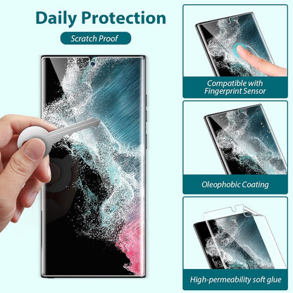 EGV 3 Pack Compatible for Samsung Galaxy S22 Ultra Screen Protector Flexible TPU, Full Coverage, Scratch Resistant, Easy Installation, Case Friendly, Bubble Free