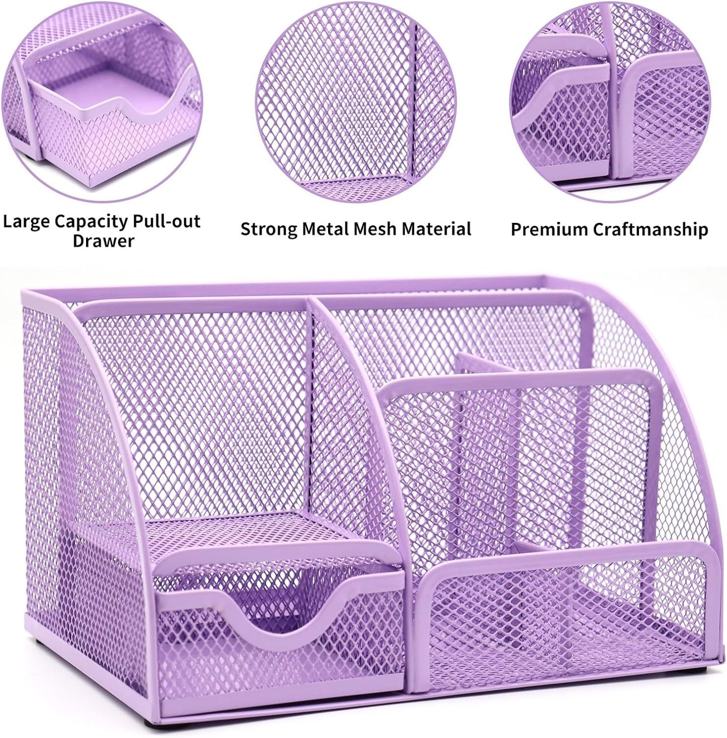 12 in 1 Purple Desk Organizers and Accessories Set, Gifts for Coworkers, Office Supplies, Stapler, Pen Holder, Tape Holder, Staples, Scissors