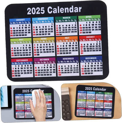 Veemoon Mouse Pad Calendar Non Slip Rubber Desk Mat Dual Functionality for Gamers Office Use Instant Date Access for Enhanced Productivity Black
