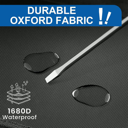 IEHOME Car Trunk Organizer, 36L Collapsible Multi Compartment Black SUV, RV, Car Organizer with Non Slip Base, Waterproof Bag & Reflective Strip