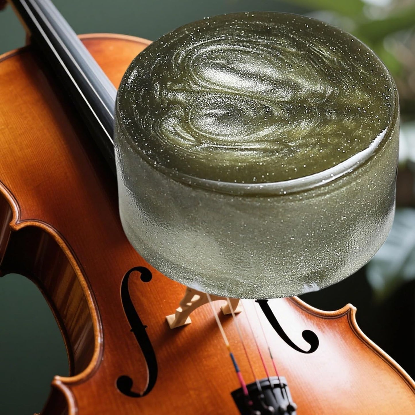 Violin Rosin, Natural Rosin For Violin & Cello, Small Dust-Proof, Long Lasting Tool, Essential Music Accessories For Sound, Cleaning, E Polish, 5 x 2,5 cm