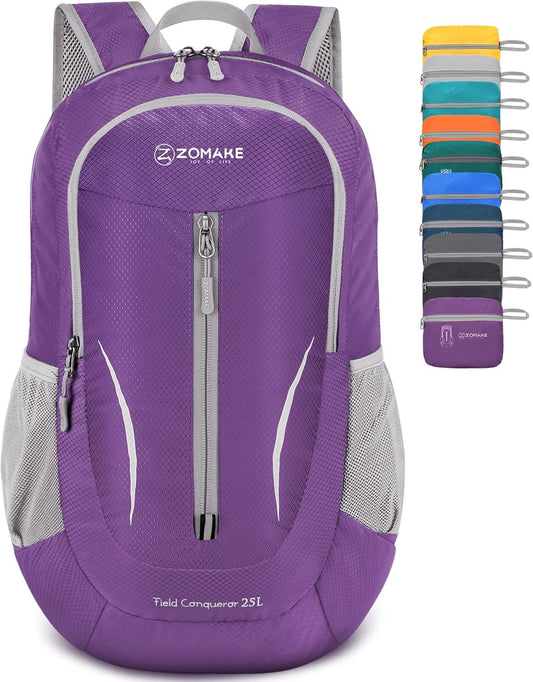 ZOMAKE 25L Ultralight Packable Backpack, Small Foldable Hiking Backpacks Water Resistant Light Daypack for Outdoor Hiking