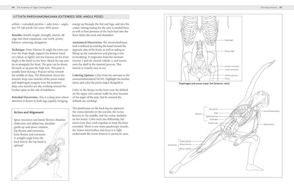 The Anatomy of Yoga Coloring Book: Learn the Form and Biomechanics of More than 50 Asanas